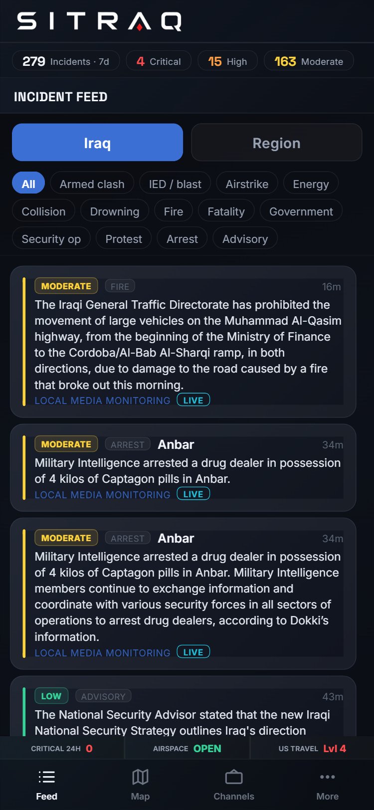 SITRAQ on mobile